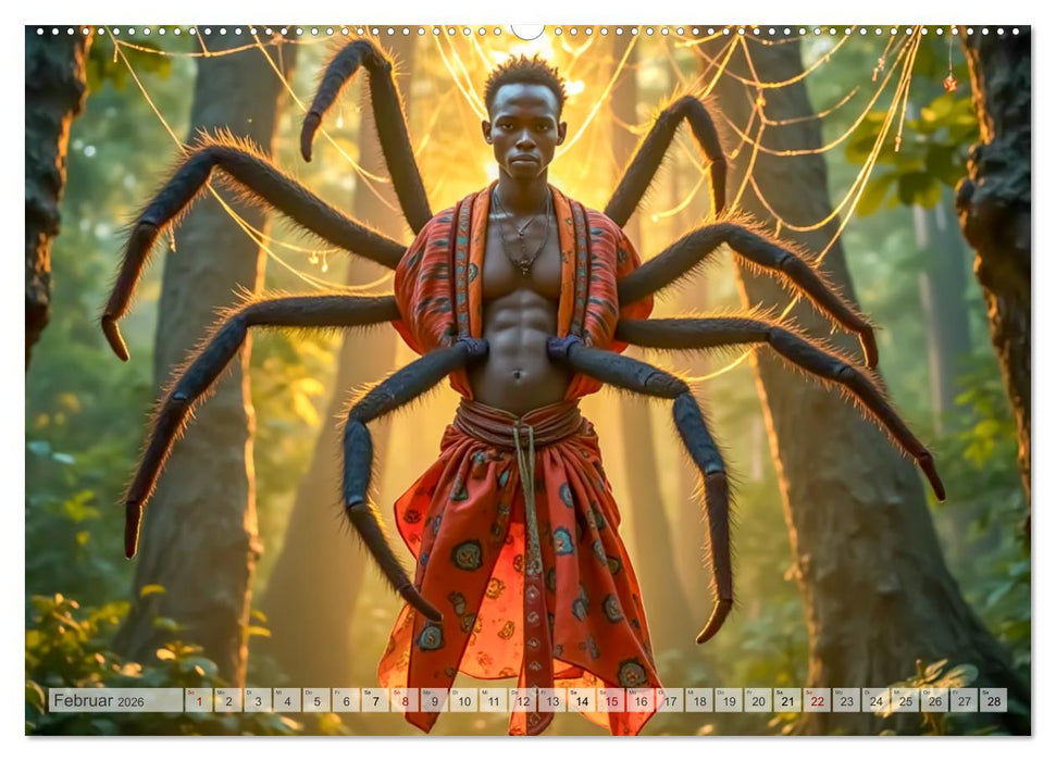 Afrikanische Mythologie - Götter, Helden und Monster (CALVENDO Premium Wandkalender 2026)