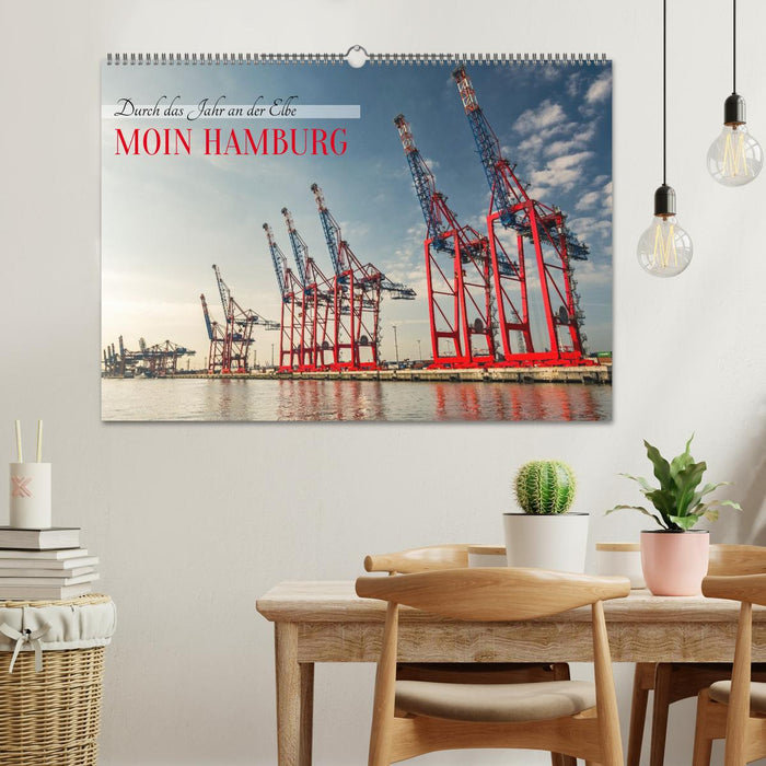 Moin Hamburg - Durch das Jahr an der Elbe (CALVENDO Wandkalender 2026)