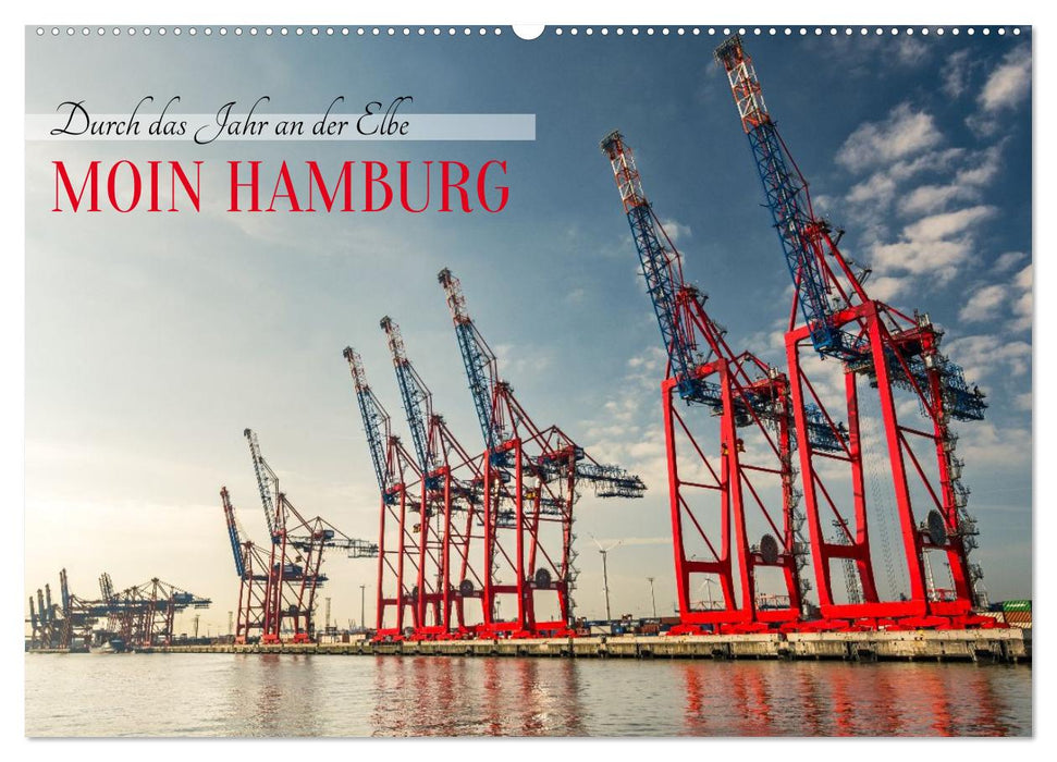 Moin Hamburg - Durch das Jahr an der Elbe (CALVENDO Wandkalender 2026)