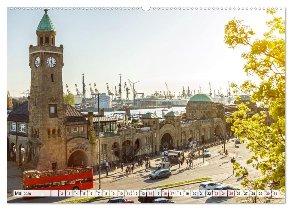 Moin Hamburg - Durch das Jahr an der Elbe (CALVENDO Wandkalender 2026)