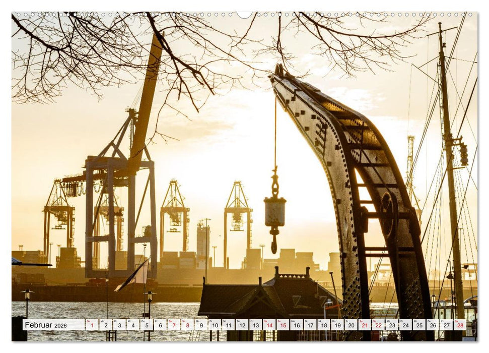 Moin Hamburg - Durch das Jahr an der Elbe (CALVENDO Premium Wandkalender 2026)