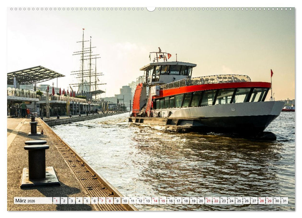 Moin Hamburg - Durch das Jahr an der Elbe (CALVENDO Premium Wandkalender 2026)