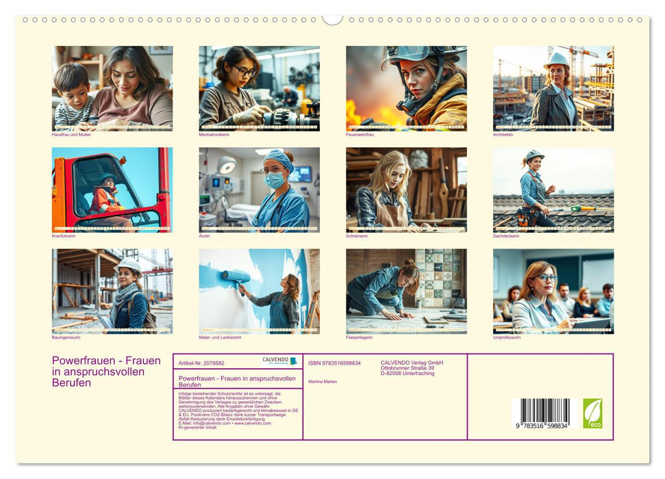 Powerfrauen - Frauen in anspruchsvollen Berufen (CALVENDO Premium Wandkalender 2026)