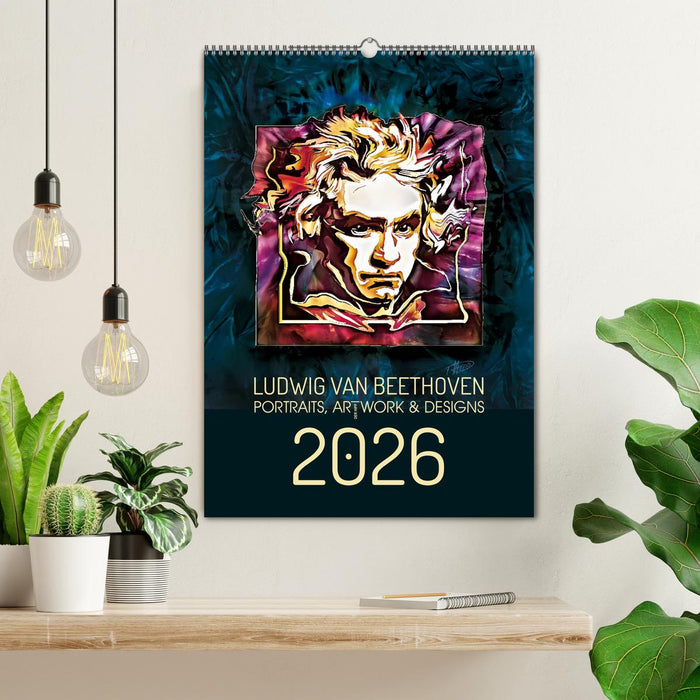 Ludwig van Beethoven - Portraits, Artworks und Designs (CALVENDO Wandkalender 2026)