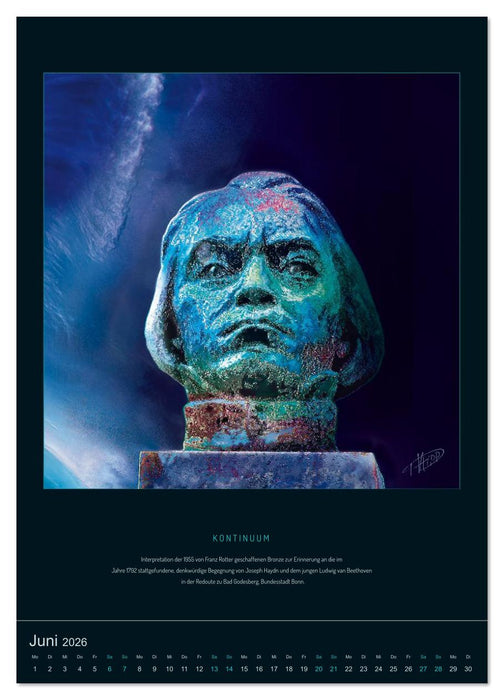 Ludwig van Beethoven - Portraits, Artworks und Designs (CALVENDO Wandkalender 2026)