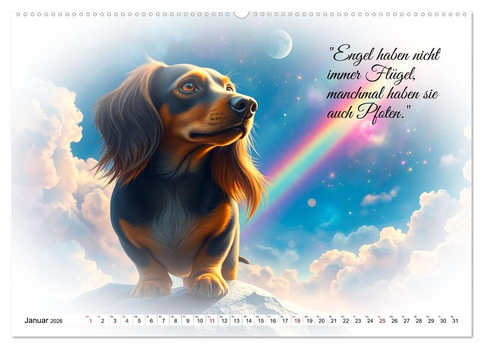 Hunde über der Regenbogenbrücke (CALVENDO Wandkalender 2026)