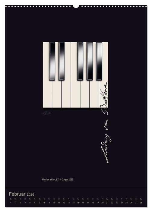 Ludwig van Beethoven - Portraits, Artworks und Designs (CALVENDO Premium Wandkalender 2026)