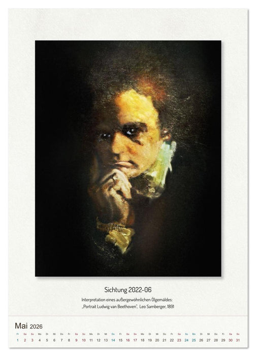 Ludwig van Beethoven - Portraits, Artworks und Designs (CALVENDO Premium Wandkalender 2026)