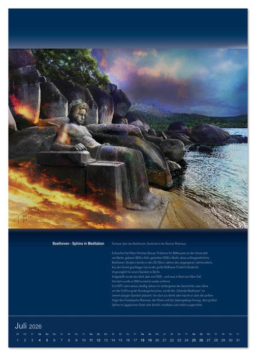 Ludwig van Beethoven - Portraits, Artworks und Designs (CALVENDO Premium Wandkalender 2026)