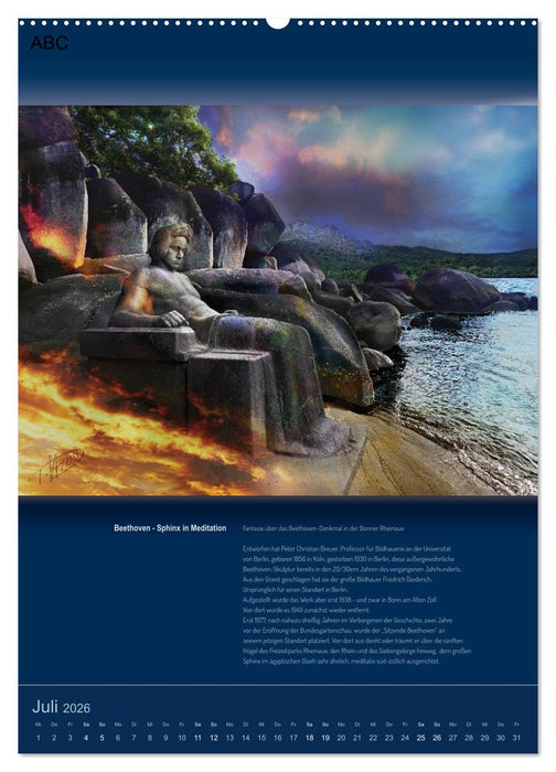 Ludwig van Beethoven - Portraits, Artworks und Designs (CALVENDO Premium Wandkalender 2026)