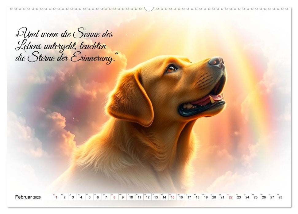 Hunde über der Regenbogenbrücke (CALVENDO Premium Wandkalender 2026)