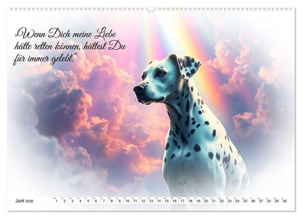 Hunde über der Regenbogenbrücke (CALVENDO Premium Wandkalender 2026)