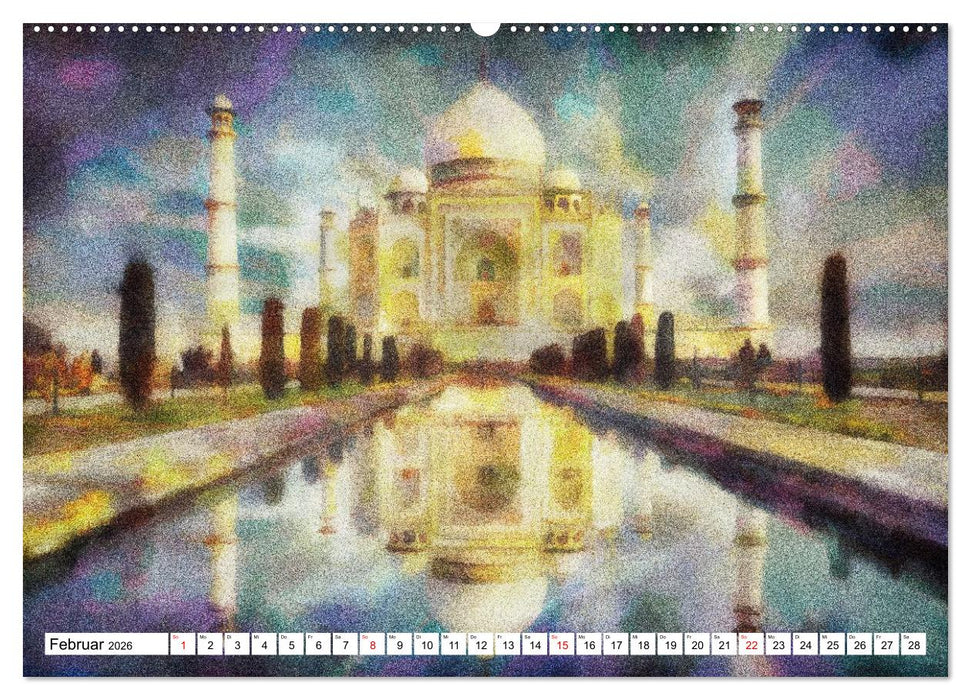 Pointilistische Weltreise (CALVENDO Wandkalender 2026)