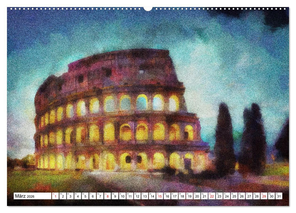 Pointilistische Weltreise (CALVENDO Wandkalender 2026)