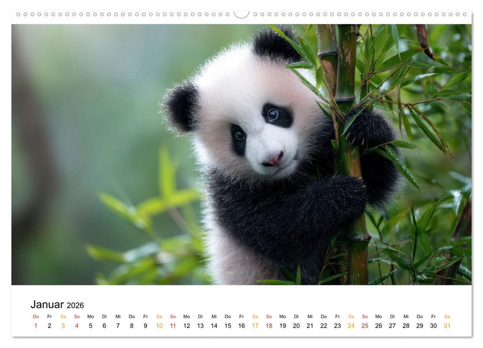 Panda - die Stimme der Wildnis (CALVENDO Wandkalender 2026)