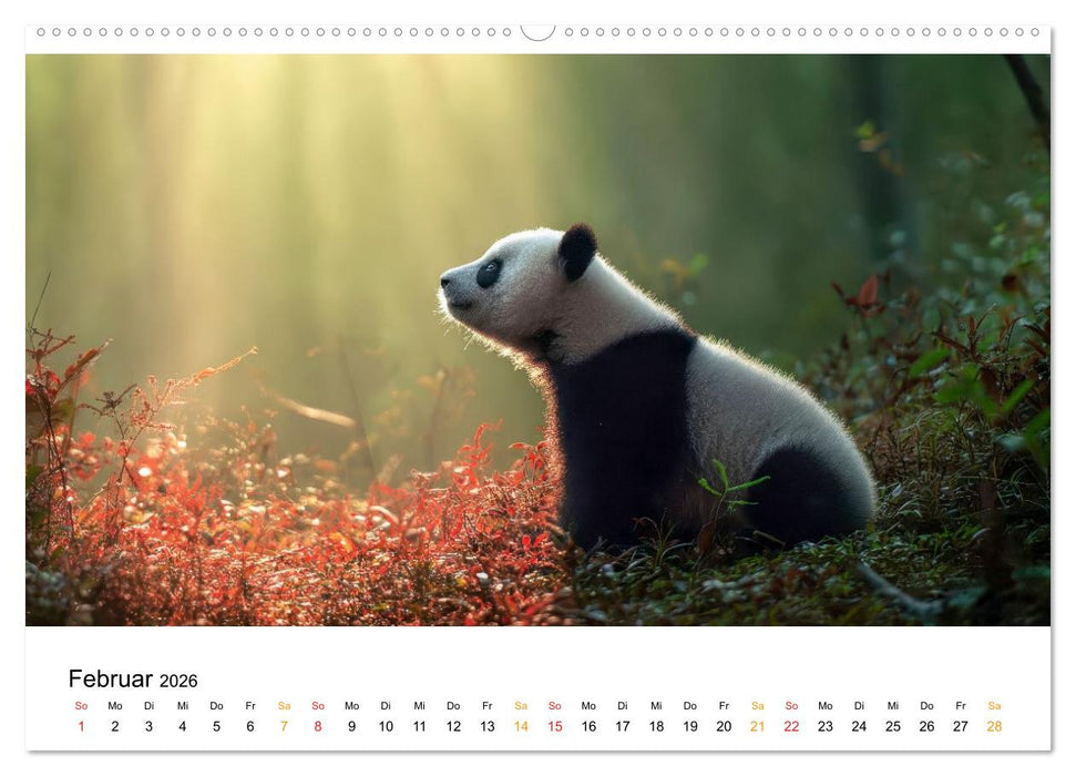 Panda - die Stimme der Wildnis (CALVENDO Wandkalender 2026)