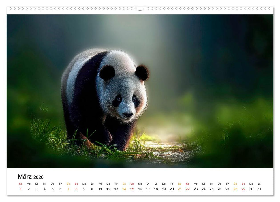 Panda - die Stimme der Wildnis (CALVENDO Wandkalender 2026)