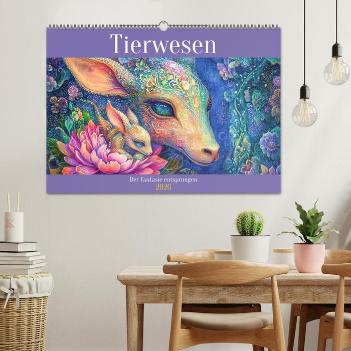 Tierwesen – Der Fantasie entsprungen (CALVENDO Wandkalender 2026)