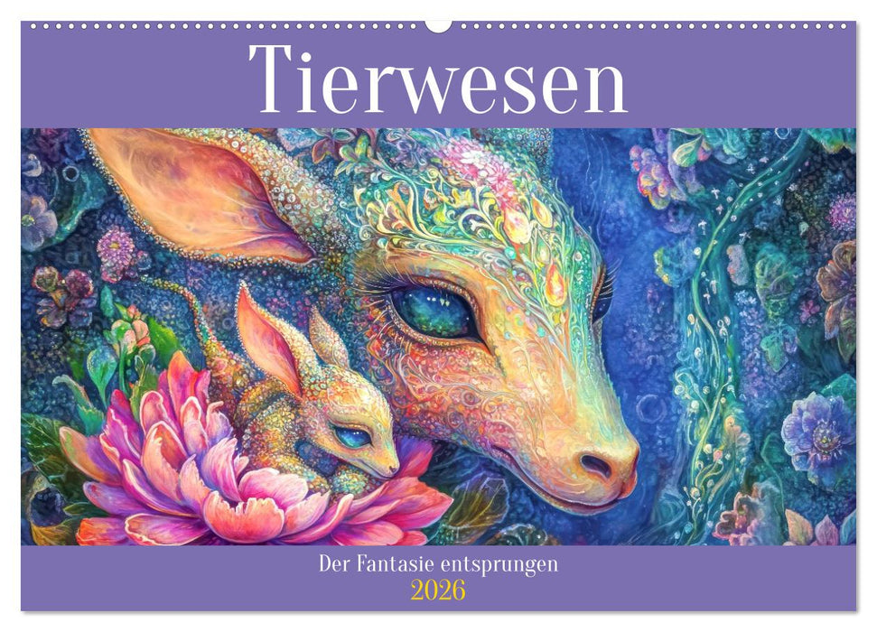 Tierwesen – Der Fantasie entsprungen (CALVENDO Wandkalender 2026)