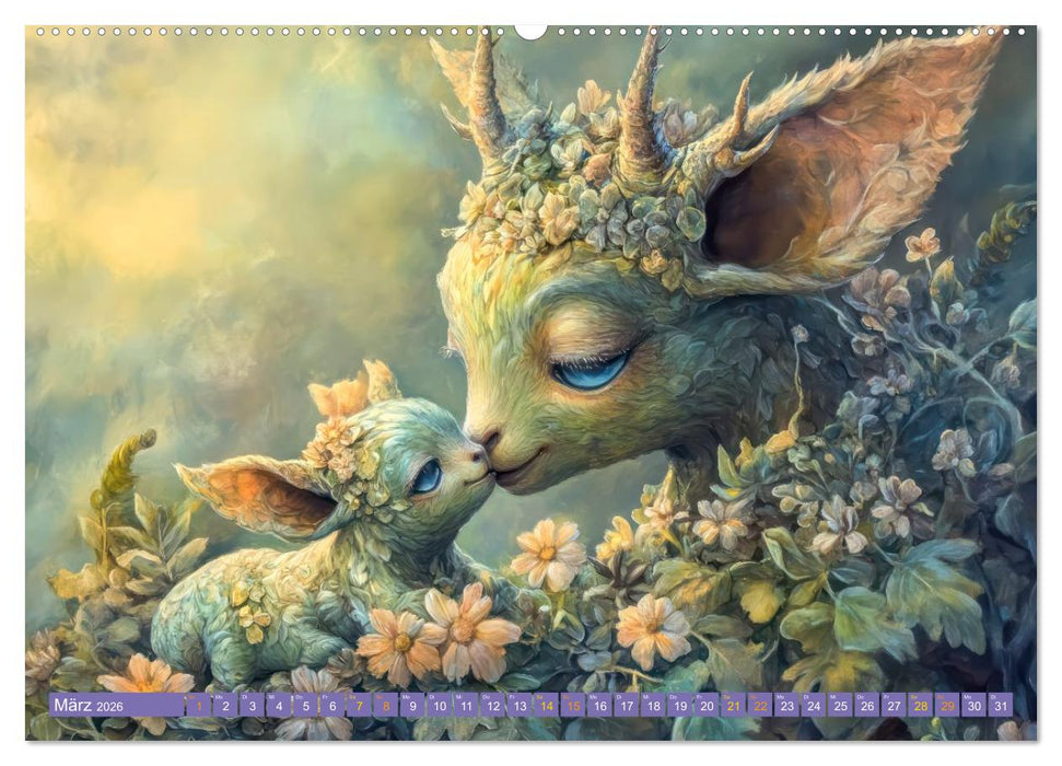 Tierwesen – Der Fantasie entsprungen (CALVENDO Wandkalender 2026)