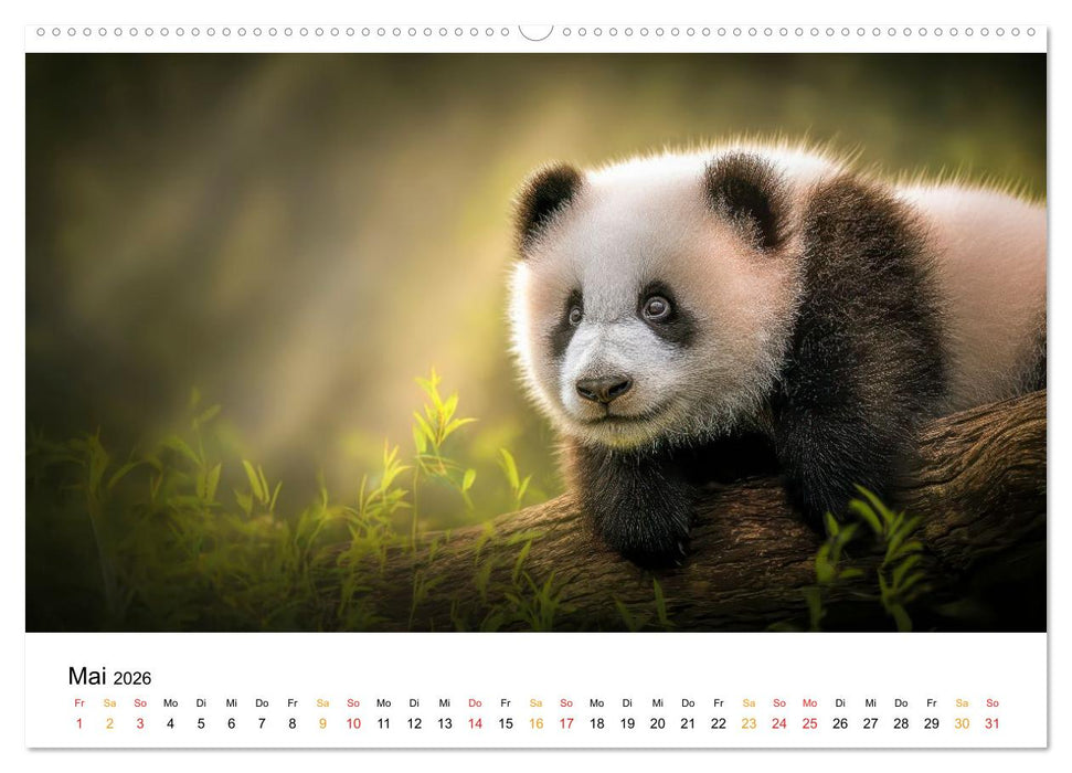 Panda - die Stimme der Wildnis (CALVENDO Premium Wandkalender 2026)
