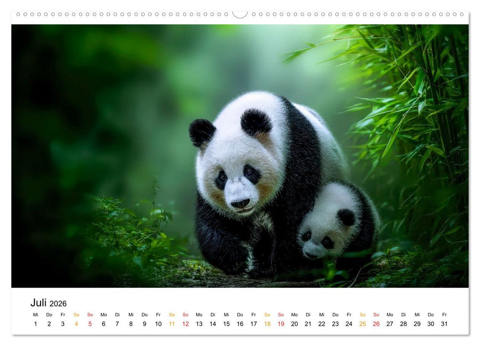 Panda - die Stimme der Wildnis (CALVENDO Premium Wandkalender 2026)