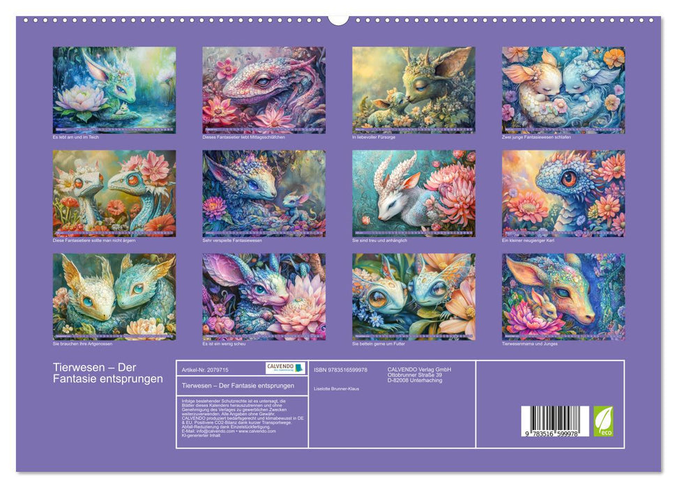Tierwesen – Der Fantasie entsprungen (CALVENDO Premium Wandkalender 2026)
