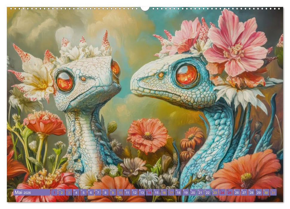 Tierwesen – Der Fantasie entsprungen (CALVENDO Premium Wandkalender 2026)