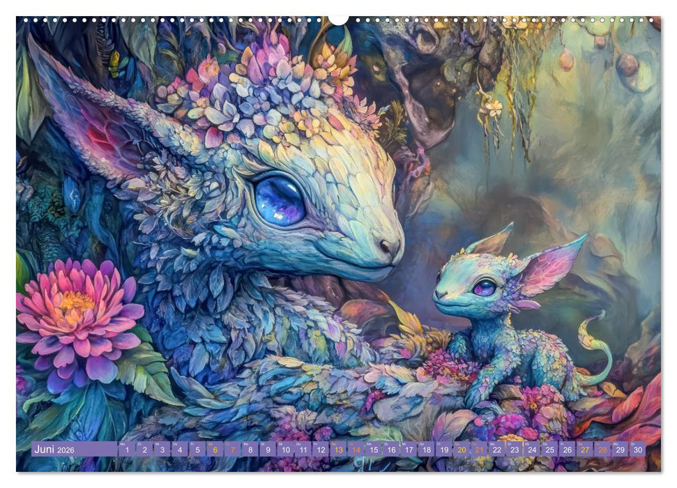 Tierwesen – Der Fantasie entsprungen (CALVENDO Premium Wandkalender 2026)