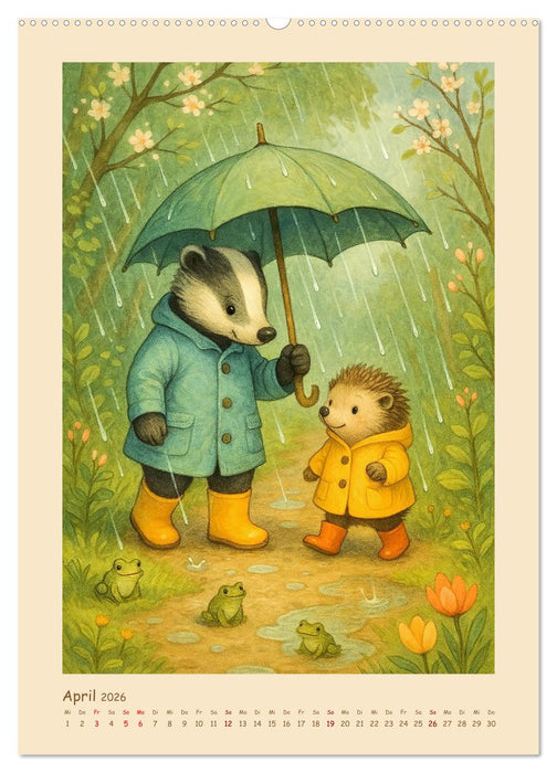 Ein Jahr zum Einkuscheln - Tierische Wohlfühlwelten für jede Jahreszeit (CALVENDO Wandkalender 2026)