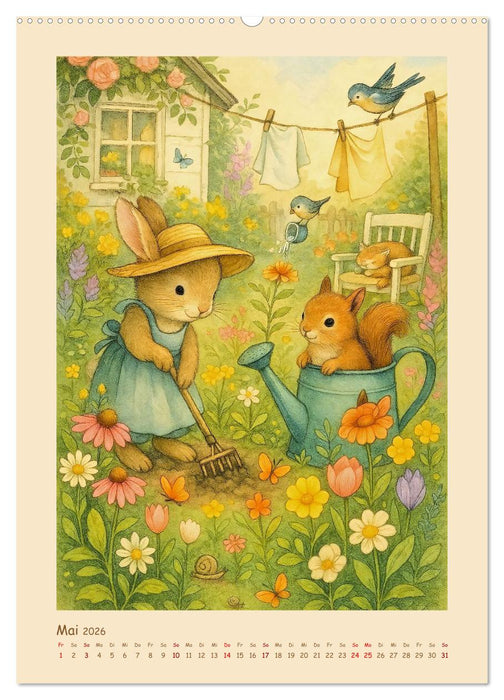 Ein Jahr zum Einkuscheln - Tierische Wohlfühlwelten für jede Jahreszeit (CALVENDO Wandkalender 2026)