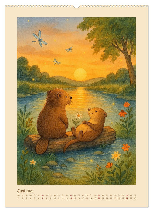 Ein Jahr zum Einkuscheln - Tierische Wohlfühlwelten für jede Jahreszeit (CALVENDO Wandkalender 2026)