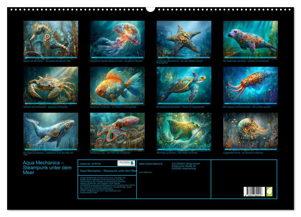 Aqua Mechanica – Steampunk unter dem Meer (CALVENDO Wandkalender 2026)