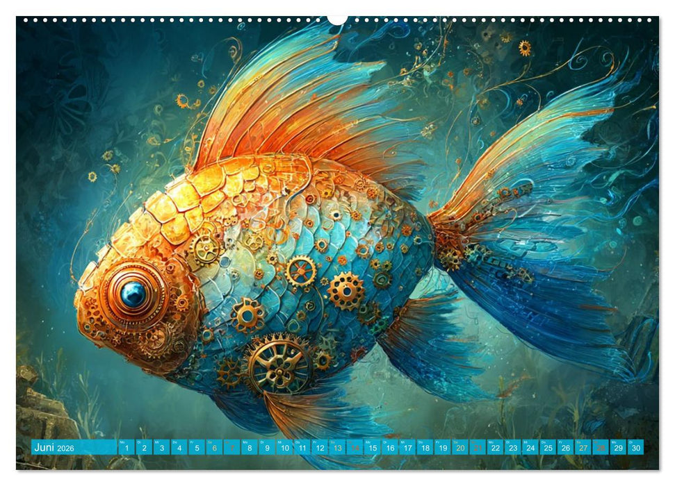 Aqua Mechanica – Steampunk unter dem Meer (CALVENDO Wandkalender 2026)