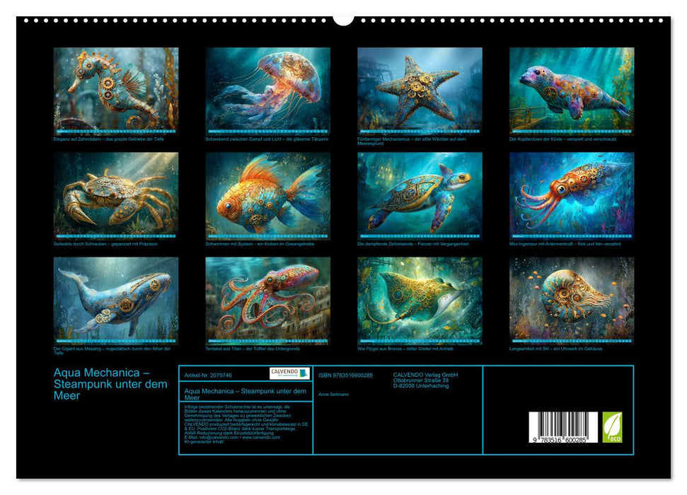 Aqua Mechanica – Steampunk unter dem Meer (CALVENDO Premium Wandkalender 2026)