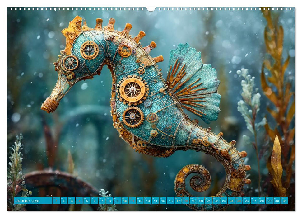 Aqua Mechanica – Steampunk unter dem Meer (CALVENDO Premium Wandkalender 2026)