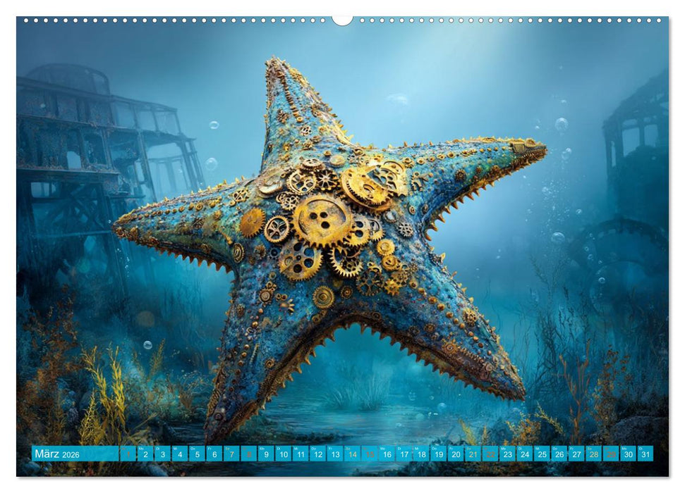 Aqua Mechanica – Steampunk unter dem Meer (CALVENDO Premium Wandkalender 2026)