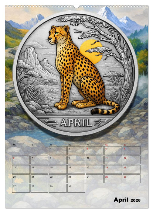 Katzenadel in Silber (CALVENDO Wandkalender 2026)