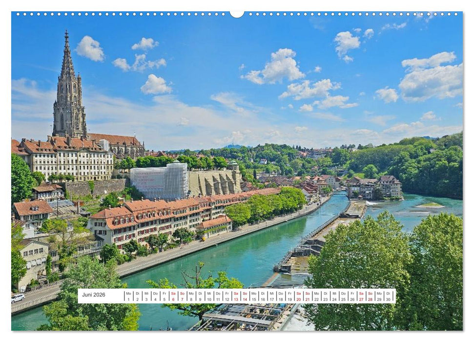 Berge und Seen der Schweiz - Mit dem Wohnmobil durch die Schweiz (CALVENDO Premium Wandkalender 2026)
