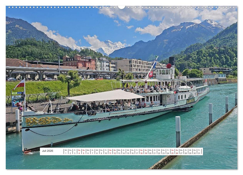 Berge und Seen der Schweiz - Mit dem Wohnmobil durch die Schweiz (CALVENDO Premium Wandkalender 2026)