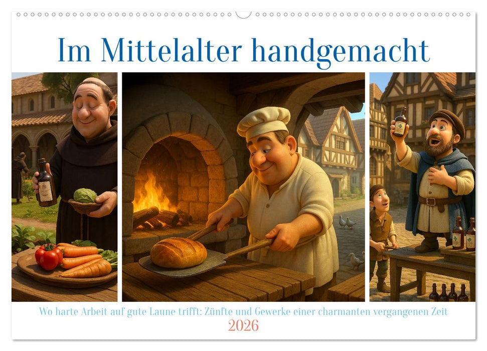 Im Mittelalter handgemacht (CALVENDO Wandkalender 2026)