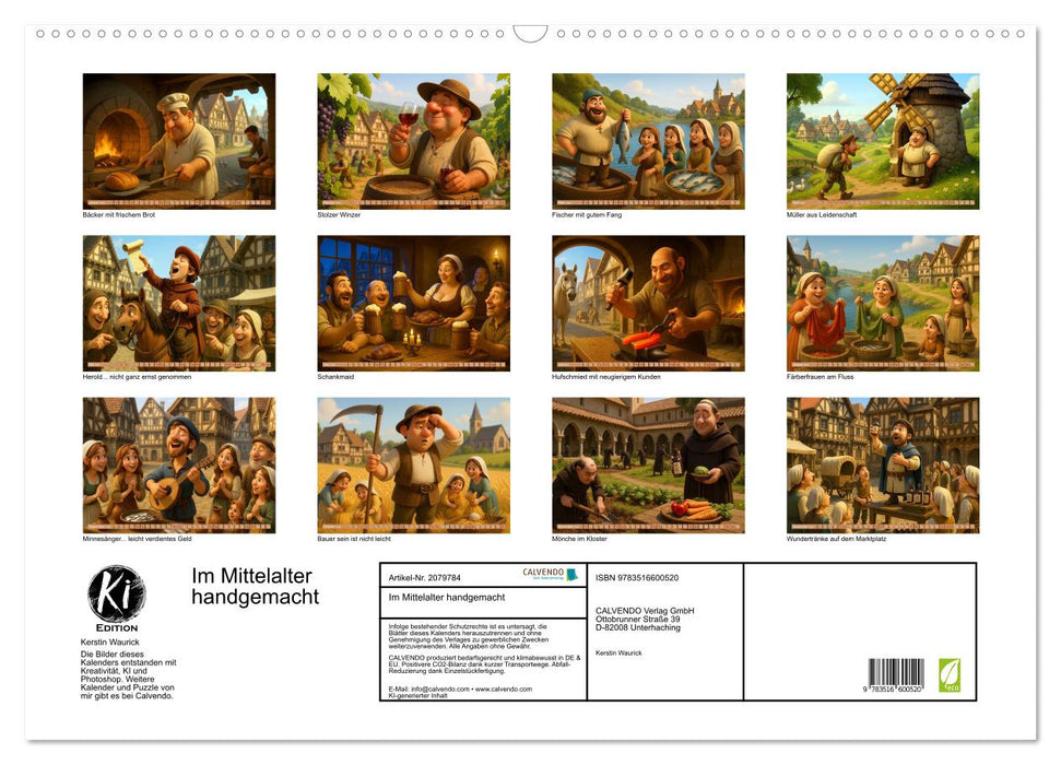 Im Mittelalter handgemacht (CALVENDO Wandkalender 2026)