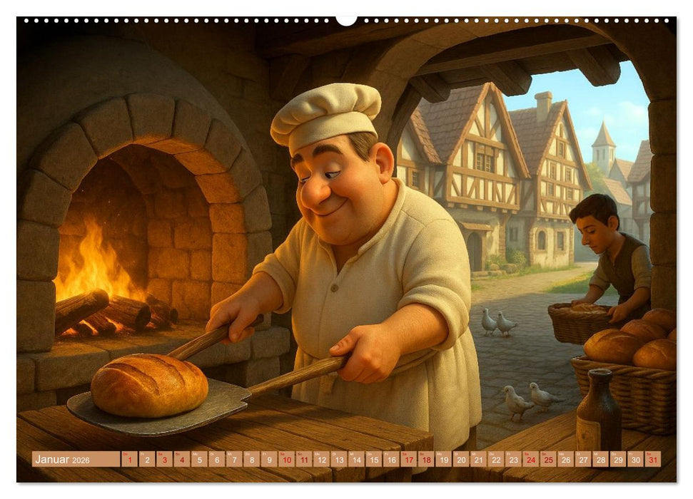 Im Mittelalter handgemacht (CALVENDO Wandkalender 2026)