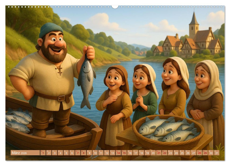 Im Mittelalter handgemacht (CALVENDO Wandkalender 2026)