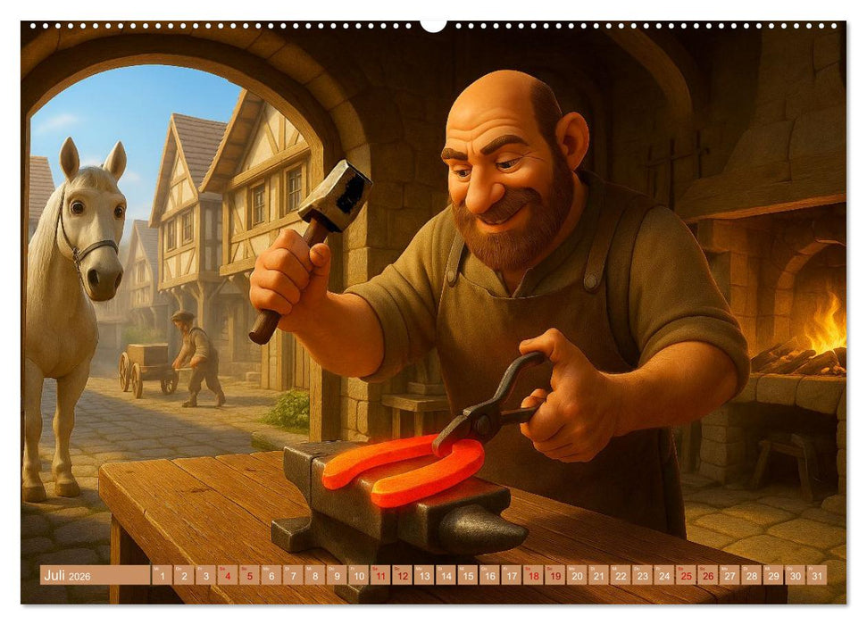 Im Mittelalter handgemacht (CALVENDO Premium Wandkalender 2026)