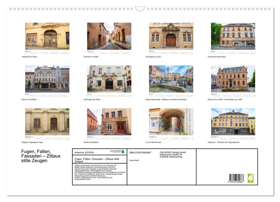 Fugen, Falten, Fassaden – Zittaus stille Zeugen (CALVENDO Wandkalender 2026)
