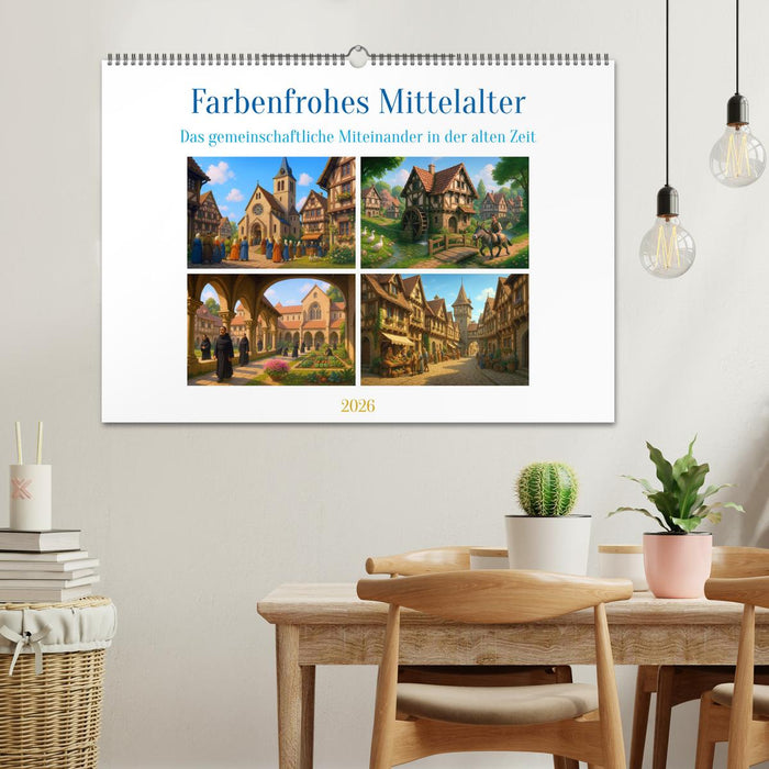 Farbenfrohes Mittelalter (CALVENDO Wandkalender 2026)