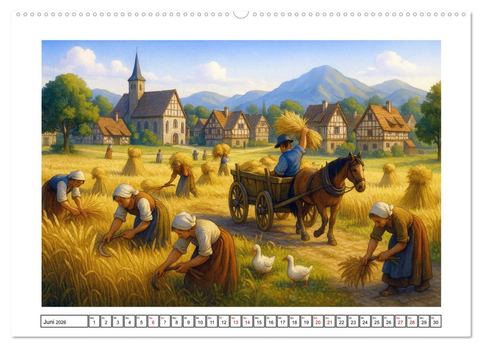 Farbenfrohes Mittelalter (CALVENDO Wandkalender 2026)