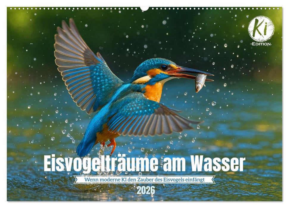 Eisvogelträume am Wasser (CALVENDO Wandkalender 2026)
