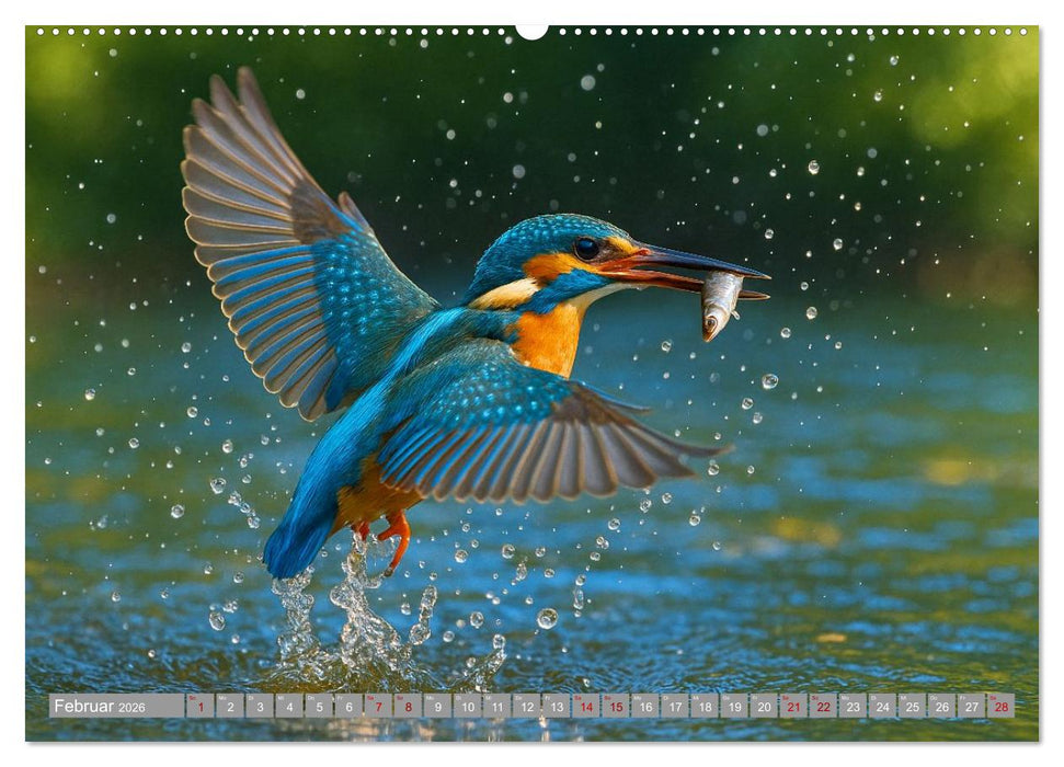 Eisvogelträume am Wasser (CALVENDO Wandkalender 2026)